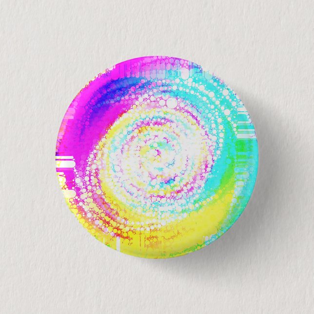 Mixed Up Mosaic 1 Inch Round Button (Front)