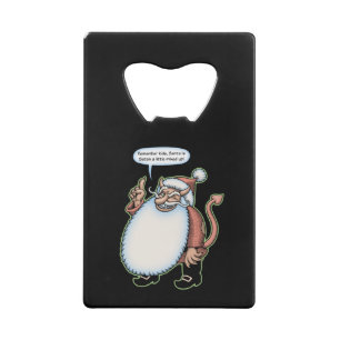 Mixed Up Santa Credit Card Bottle Opener