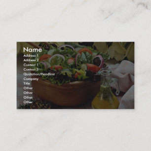 Mixed vegetable salad business card