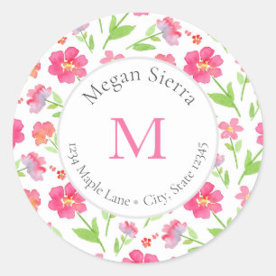 Mixed Watercolor Flowers 2 labels