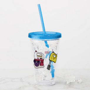 Mixer cartoon illustration acrylic tumbler