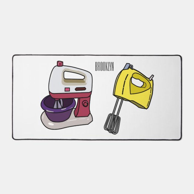 Mixer cartoon illustration  desk mat (Front)