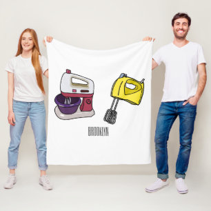 Mixer cartoon illustration  fleece blanket