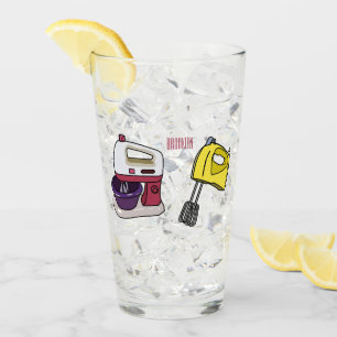 Mixer cartoon illustration  glass