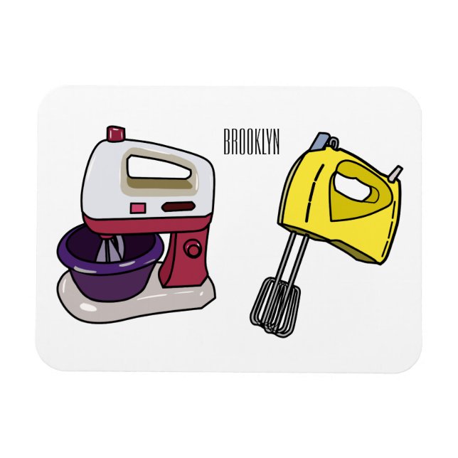 Mixer cartoon illustration  magnet (Horizontal)
