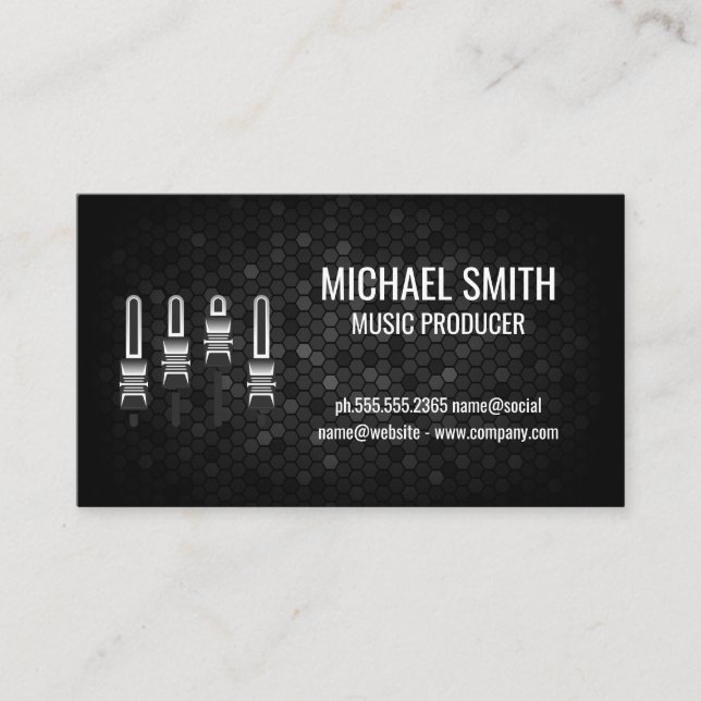 Mixer | Geometric Background Business Card (Front)