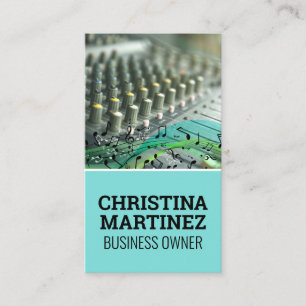 Mixer Instrument   Musical Notes Business Card