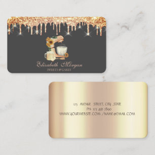 Mixer Sunflowers Chic Drips Bakery  Business Card