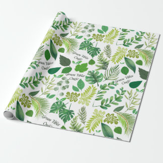 MixGreen Leaf Patterned Wrapping Paper