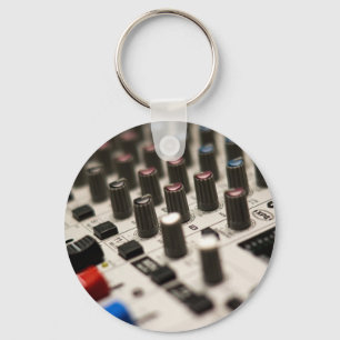Mixing Board Closeup Keychain