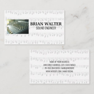 Mixing Board   Musical Notes Business Card