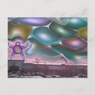 Mixing Colours in the Clouds Holiday Postcard