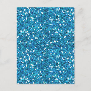 MIXMATCH ROYAL BLUE WHITE GLITTER BACKGROUND TEMPL POSTCARD