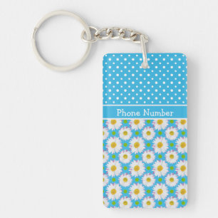 Mix'n'match Polka Dot et Daisy Motifs sur Blue