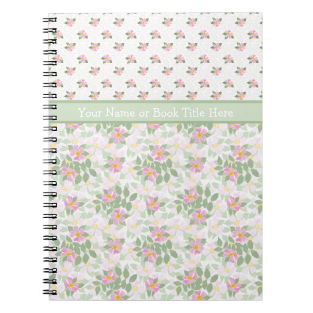 Mix'n'match Rose de chien Florals Carnet spiral (Devant)