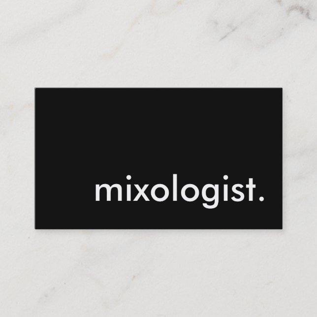 mixologist. business card (Front)