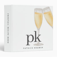 Mixologists Cocktail Recipe Book Monogram