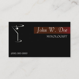 Mixology Bartender Business Cards