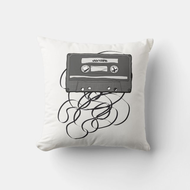 Mixtape Throw Pillow (Front)