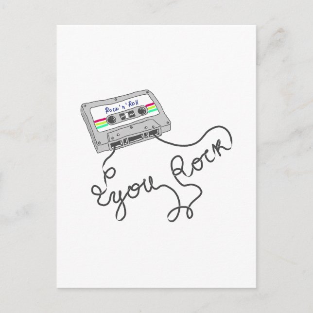 Mixtape - You rock Postcard (Front)