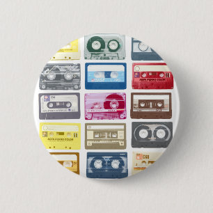 Mixtapes Graphic 2 Inch Round Button