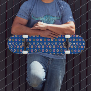 Mixte Donuts Nom du Motif Skateboard bleu