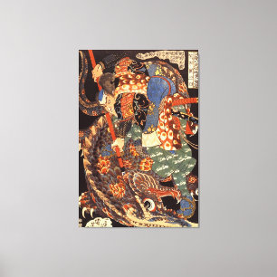 Miyamoto Musashi Kuniyoshi Japanese Fine Art Canvas Print