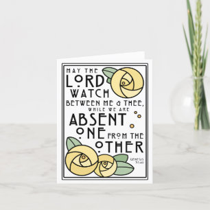 Mizpah   The Lord Watch Between Me and Thee   Rose Card
