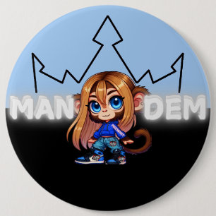 MizWhit - Mandem Collection -SVBK- SILVERBCKK TTV  6 Inch Round Button