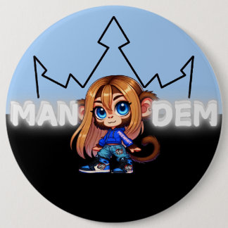 MizWhit - Mandem Collection -SVBK- SILVERBCKK TTV  6 Inch Round Button
