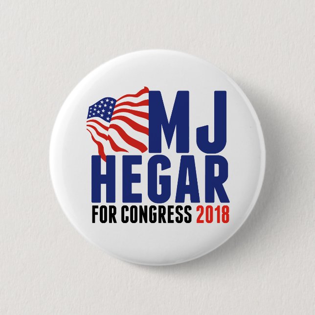MJ Hegar for Congress 2018 2 Inch Round Button (Front)