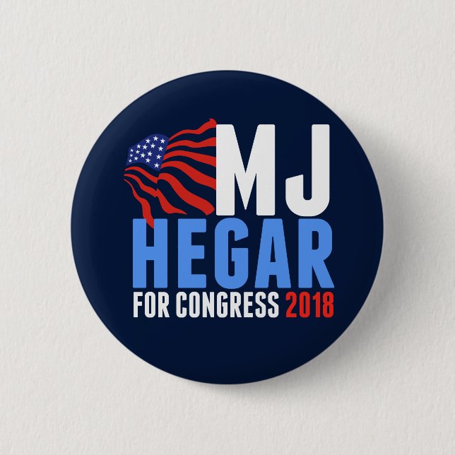 MJ Hegar for Congress 2018 2 Inch Round Button (Front)