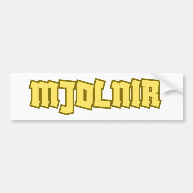 Mjolnir Bumper Sticker (Front)