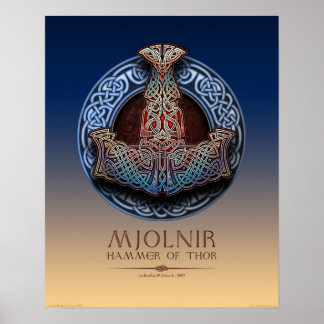 Mjolnir - Poster du marteau de Thor (16x20")
