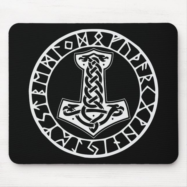 Mjölnir Thor’s Hammer 0022 #USAPatriotGraphics  © Mouse Pad (Front)
