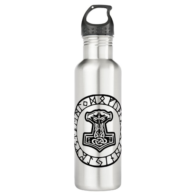 Mjölnir Thor’s Hammer 0033  #USAPatriotGraphics  © 710 Ml Water Bottle (Front)