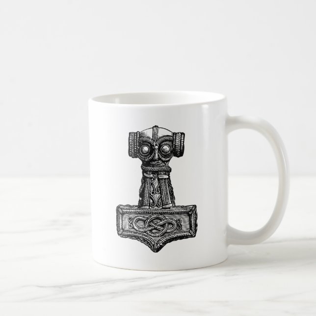 Mjolnir: Thor's Hammer Coffee Mug (Right)