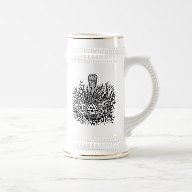 Mjolnir - Valknut Beer Stein (Right)