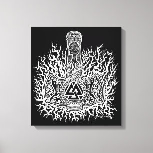 Mjolnir Valknut Canvas Print