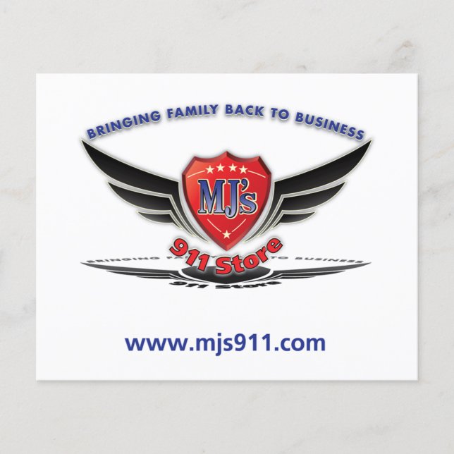 MJ'S 911 Store Flyer (Front)