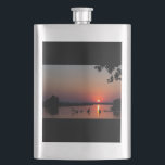 MK3_3887 HIP FLASK<br><div class="desc">Sunrise over the Zambesi River in Mana Pools National Park,  Zimbabwe.

© Angelika Stern</div>