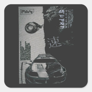 MK4 Car Tuning Japan  Square Sticker