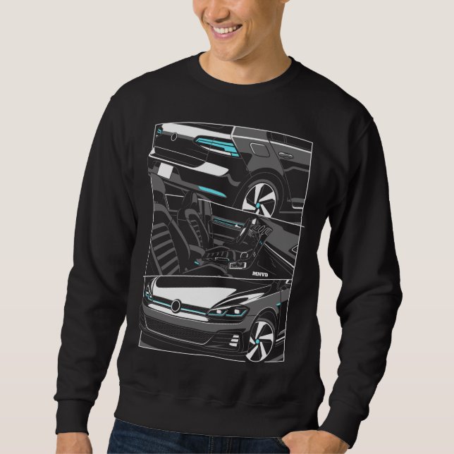 Mk7 GTI Car Illustration Sweatshirt (Front)