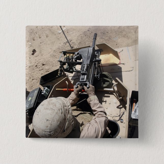 MK-19 automatic grenade launcher 2 Inch Square Button (Front)