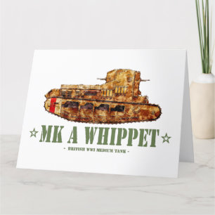 MK A Whippet World War One British Medium Tank WWI Thank You Card