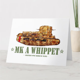 MK A Whippet World War One British Medium Tank WWI Thank You Card
