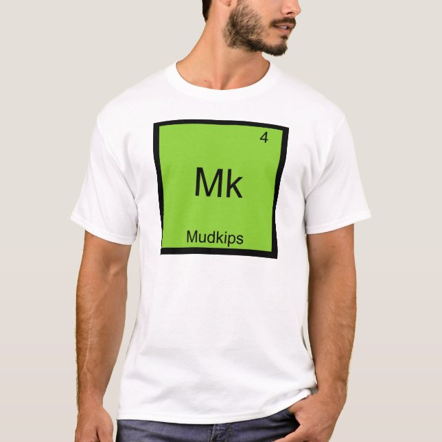 Mk - Mudkips Meme Element Funny Chemistry T-Shirt (Front)