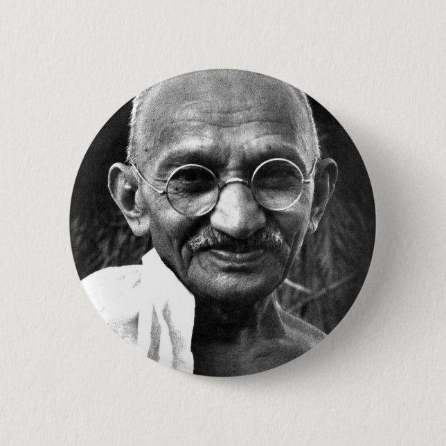 MKGandhi 2 Inch Round Button (Front)