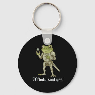 M'lady Said Yes Funny Frog Couple Matching  Keychain