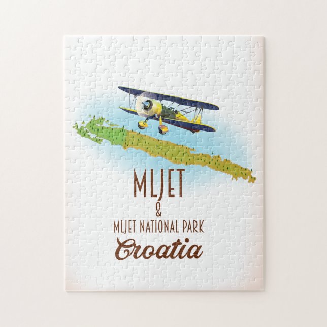 Mljet National Park Croatia map Jigsaw Puzzle (Vertical)